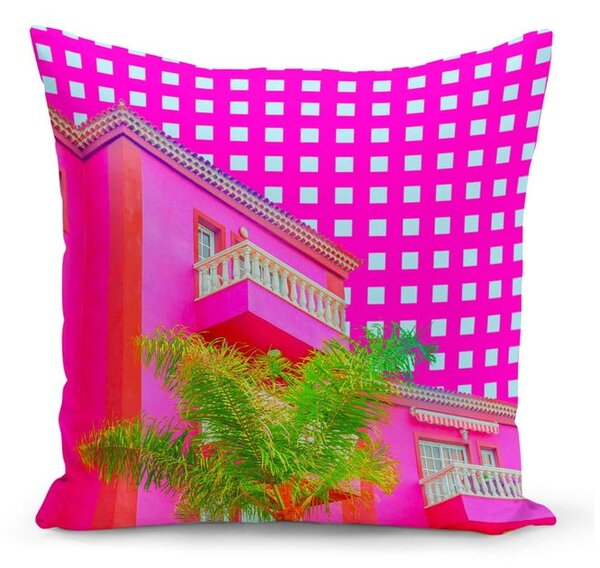 Poduszka z wypełnieniem Kate Louise Neo Pink, 43x43 cm