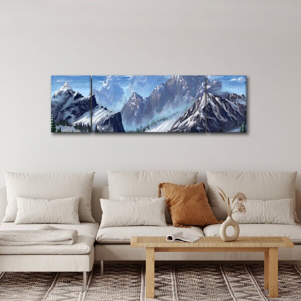 Obraz - Malowane góry (170x50 cm)