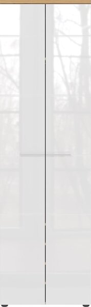 Biała szafa w dekorze dębu 60x198 cm Aledo – Germania