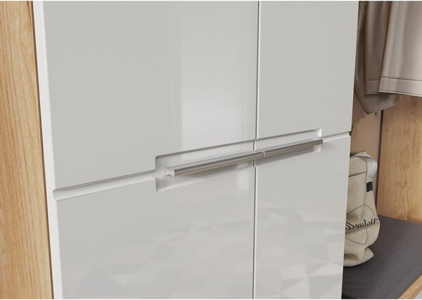 Biała szafa w dekorze dębu 60x198 cm Aledo – Germania
