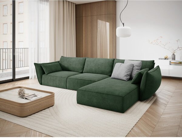 Ciemnozielony narożnik (prawostronny) Vanda – Mazzini Sofas