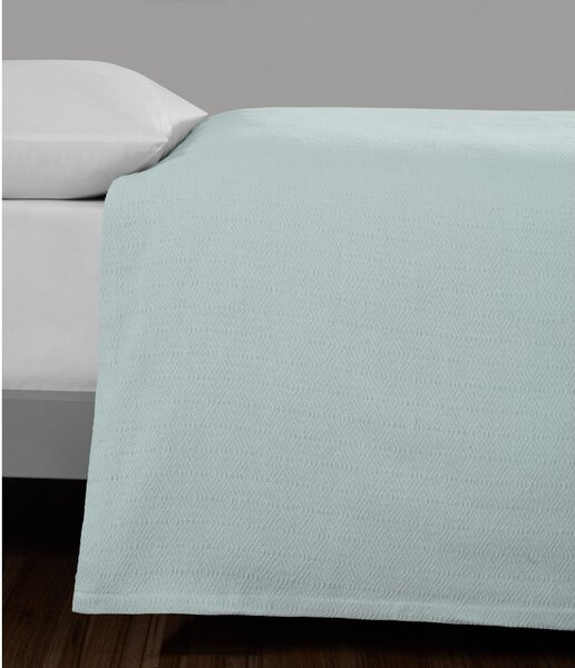 Miętowa bawełniana narzuta na łóżko dwuosobowe 200x230 cm Serenity – Mijolnir