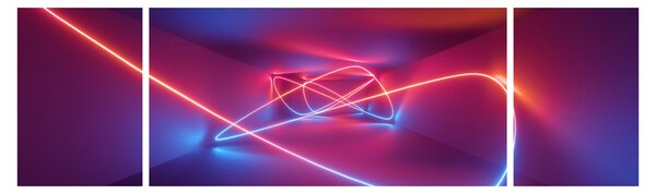 Obraz nowoczesnej abstrakcji (170x50 cm)