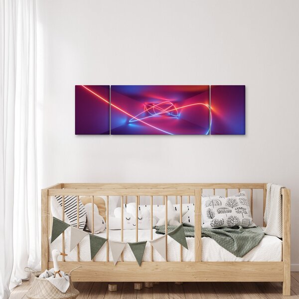 Obraz nowoczesnej abstrakcji (170x50 cm)