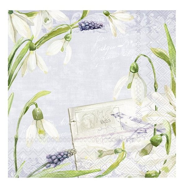 Papierowe serwetki zestaw 20 szt. Little Snowdrops – IHR