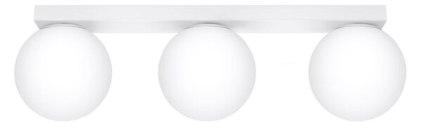 Biała lampa sufitowa ze szklanym kloszem ø 12 cm Umerta – Sollux