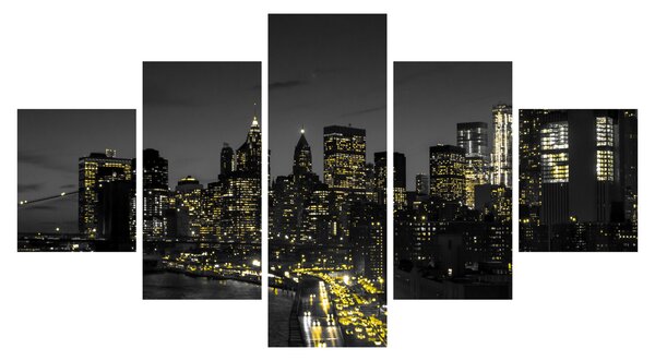 Obraz nocnej metropolii (125x70 cm)