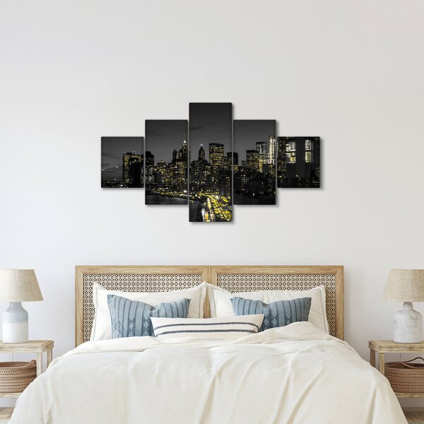 Obraz nocnej metropolii (125x70 cm)