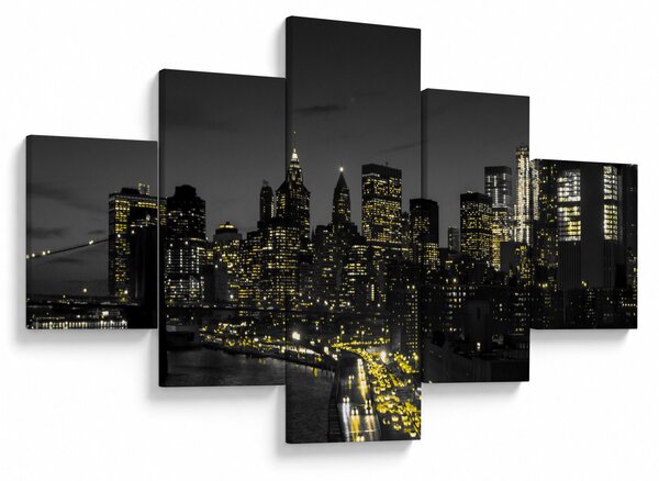 Obraz nocnej metropolii (125x70 cm)