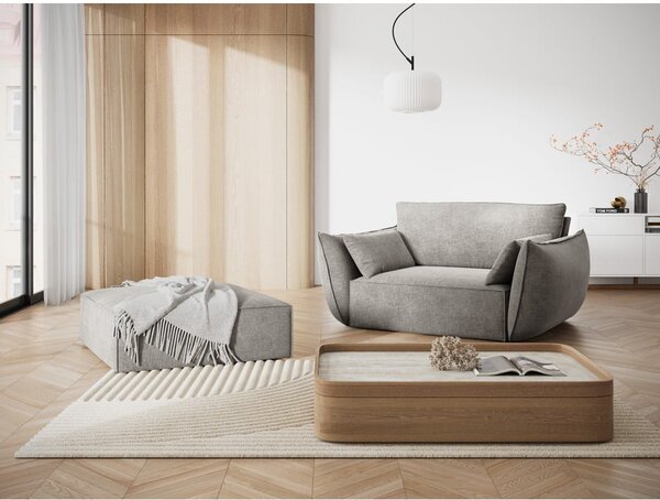 Jasnoszary fotel Vanda – Mazzini Sofas