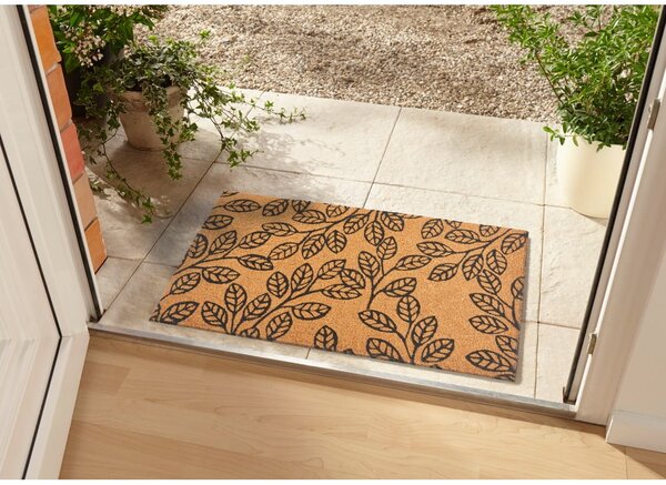 Wycieraczka z włókna kokosowego 75x45 cm Leafs – Hanse Home