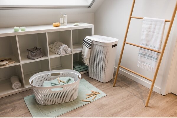 Biały plastikowy kosz na pranie 60 l Infinity – Curver