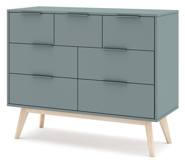 Szarozielona komoda 120x83x40 cm Pisco – Marckeric