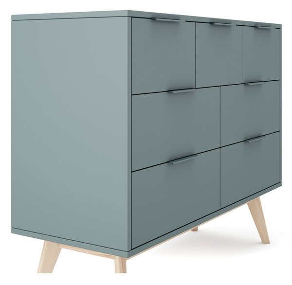 Szarozielona komoda 120x83x40 cm Pisco – Marckeric