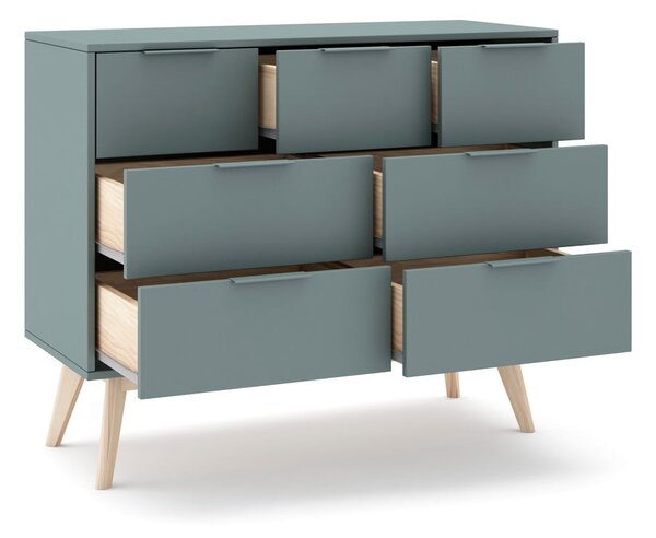 Szarozielona komoda 120x83x40 cm Pisco – Marckeric