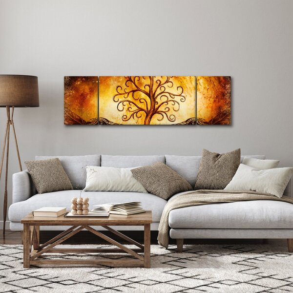 Naturalny abstrakcyjny obraz drzewa (170x50 cm)