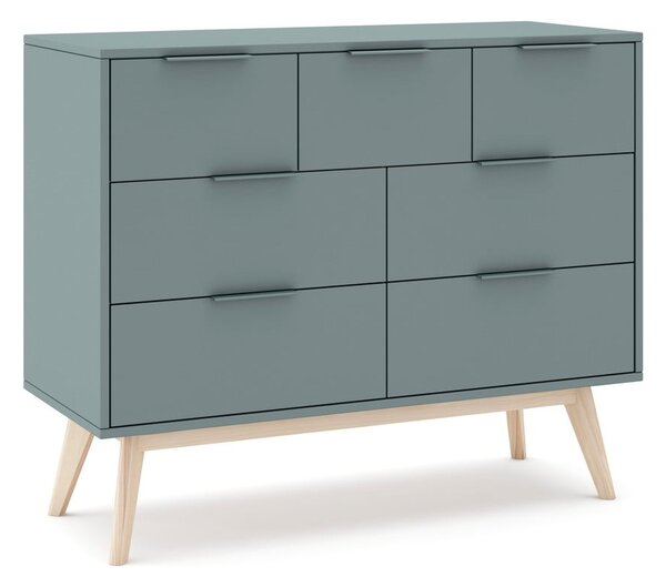 Szarozielona komoda 120x83x40 cm Pisco – Marckeric