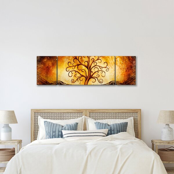 Naturalny abstrakcyjny obraz drzewa (170x50 cm)
