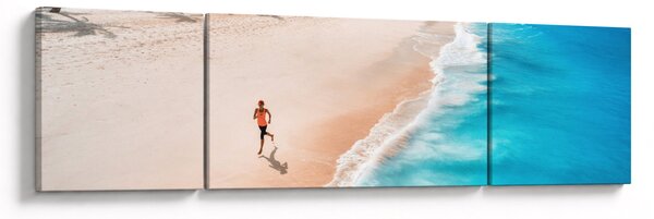 Obraz - Bieg na plaży (170x50 cm)