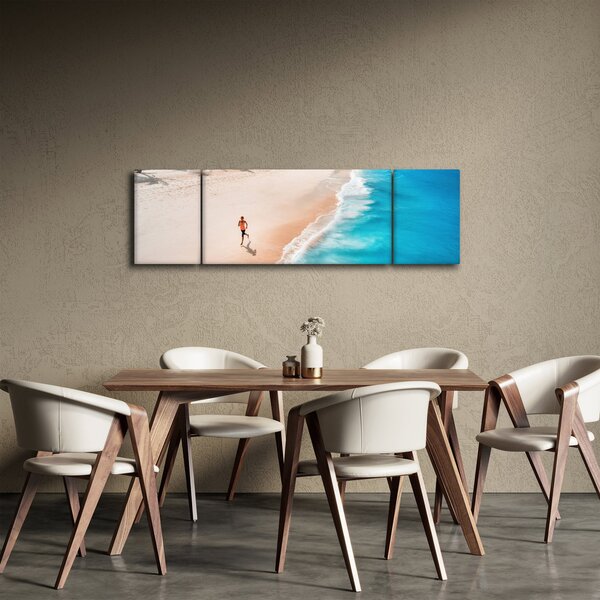 Obraz - Bieg na plaży (170x50 cm)