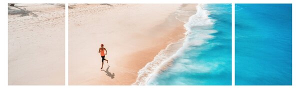 Obraz - Bieg na plaży (170x50 cm)