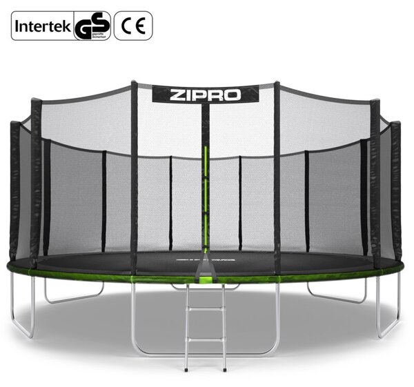 Trampolina ogrodowa dla dzieci z siatką zewnętrzną z drabinką 16FT 496cm Zipro Jump Pro
