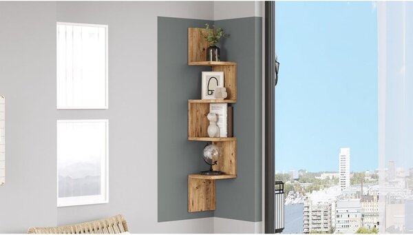 Regał ścienny w dekorze sosny 22x117 cm Laura – Kalune Design