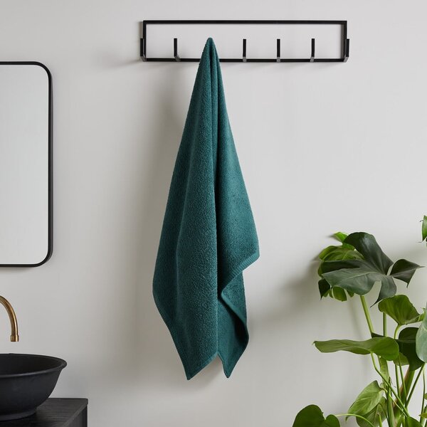 Ciemnozielony bawełniany ręcznik szybkoschnący/frotte 50x85 cm Quick Dry – Catherine Lansfield