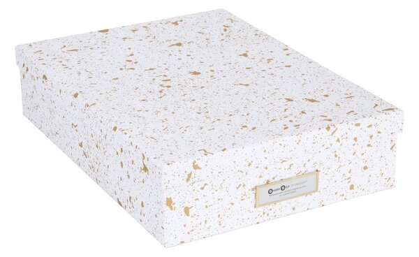 Pudełko w biało-złotym kolorze Bigso Box of Sweden Oskar