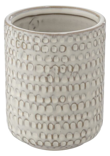 Kremowy ceramiczny kubek na szczoteczki do zębów Pergole – Wenko