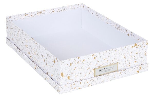 Pudełko w biało-złotym kolorze Bigso Box of Sweden Oskar