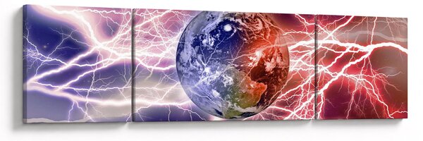 Obraz - Kula ziemska pod prądem (170x50 cm)