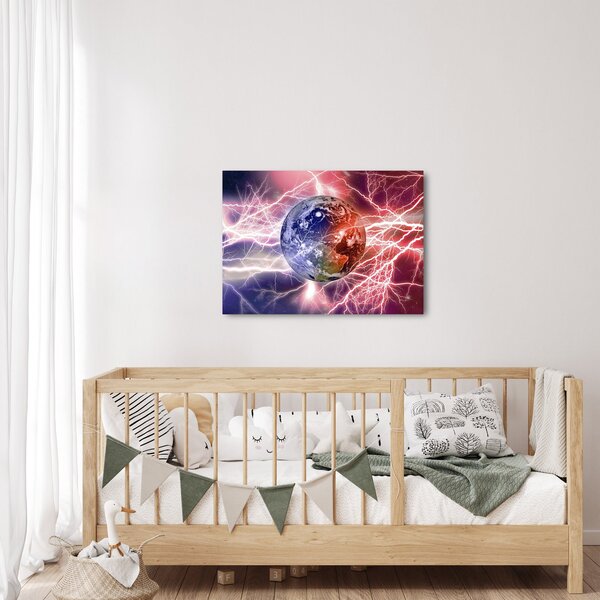 Obraz - Kula ziemska pod prądem (70x50 cm)