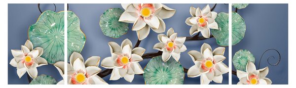 Obraz lilii wodnych (170x50 cm)
