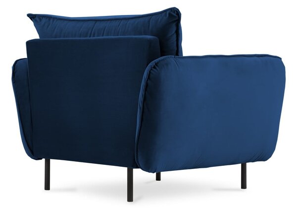 Niebieski aksamitny fotel Vienna – Cosmopolitan Design