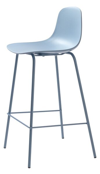 Jasnoniebieski plastikowy hoker (wysokość siedziska 67,5 cm) Whitby – Unique Furniture