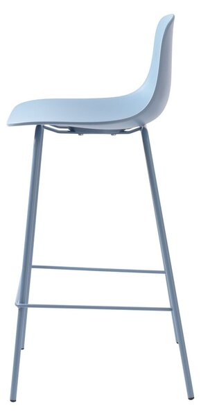 Jasnoniebieski plastikowy hoker (wysokość siedziska 67,5 cm) Whitby – Unique Furniture