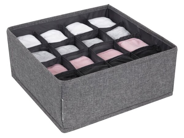 Szary organizer do szuflady z 16 przegródkami Bigso Box of Sweden Drawer