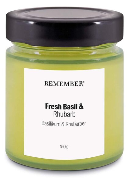 Zapachowa sojowa świeca czas palenia 35 h Fresh Basil & Rhubarb – Remember