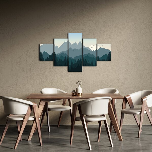 Obraz - Góry oczami grafika (125x70 cm)