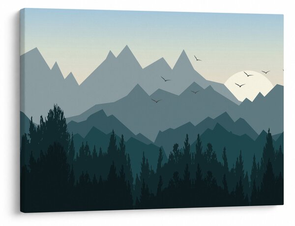 Obraz - Góry oczami grafika (70x50 cm)