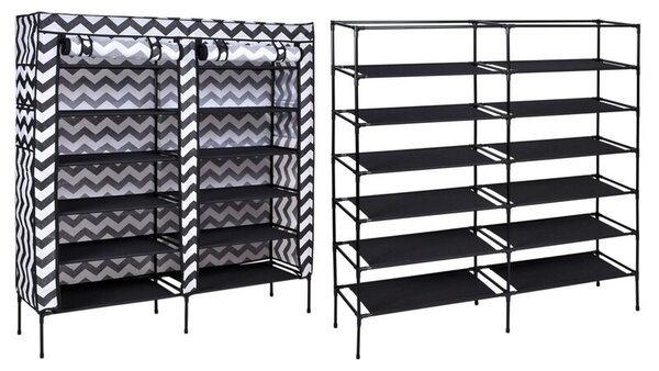 Szafa tekstylna GOCKOWIAK Gabi Zebra (120 x 30 x 110) Szaro-biaÅy
