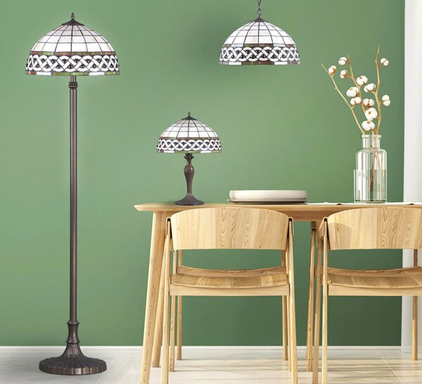 Dekoracyjna lampa wisząca witrażowa - 6X S1001 B8-D02