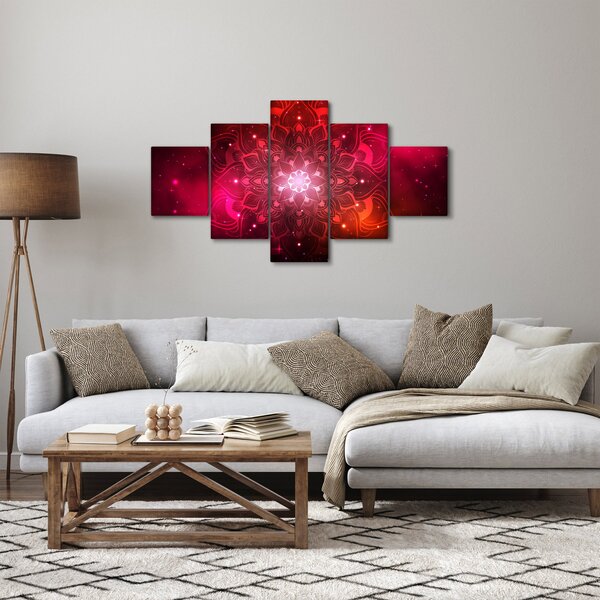 Obraz czerwonej abstrakcji (125x70 cm)