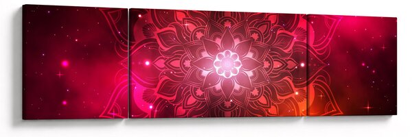 Obraz czerwonej abstrakcji (170x50 cm)