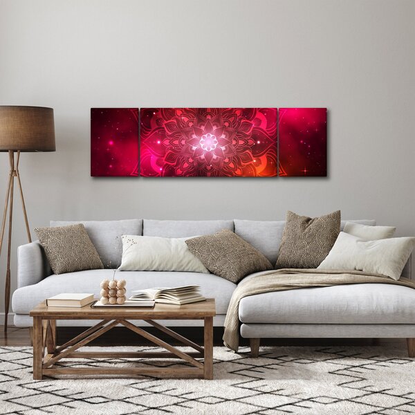 Obraz czerwonej abstrakcji (170x50 cm)