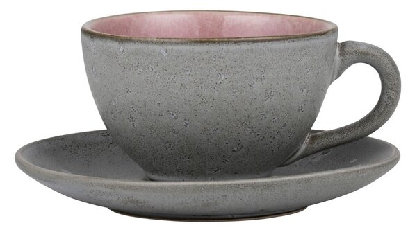 Różowa/szara filiżanka do cappuccino ceramiczna 240 ml Gastro Grey/Light Pink – Bitz