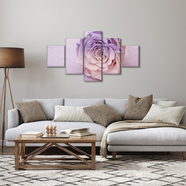 Obraz szczegółu kwiatu róży (125x70 cm)