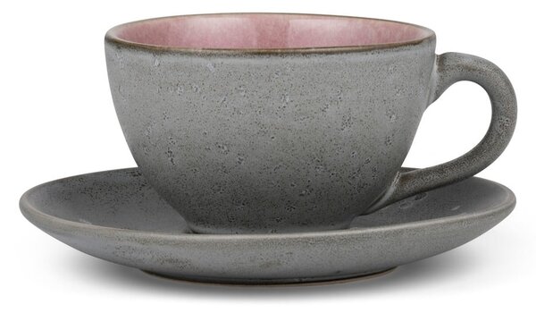 Różowa/szara filiżanka do cappuccino ceramiczna 240 ml Gastro Grey/Light Pink – Bitz