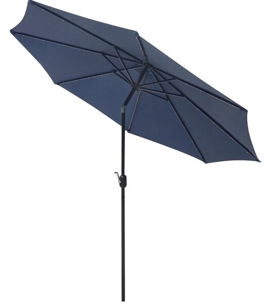 Parasol ogrodowy SASKA GARDEN z oświetleniem LED 300 cm Granatowy